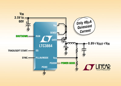 60V 로우 IQ 스텝다운 컨트롤러