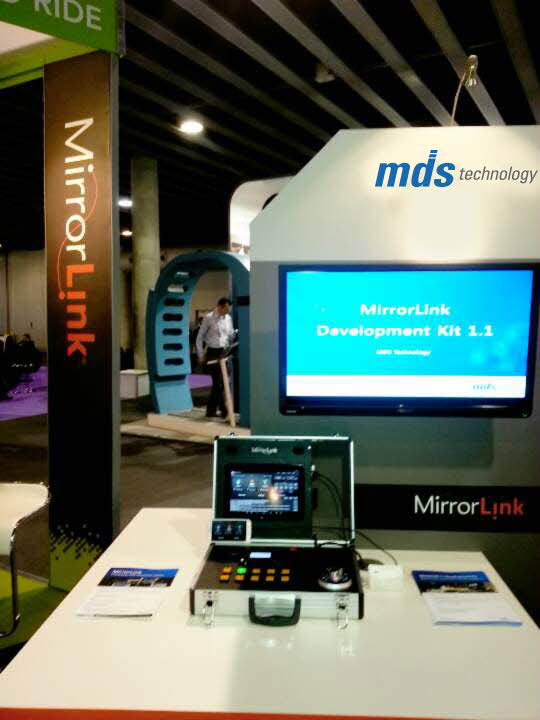 MDS테크놀로지는 2월 24일부터 4일간 스페인 바르셀로나에서 개최된 Mobile World Congress (MWC) 전시회에 미러링크(MirrorLink) 1.1 개발킷을 출품했다.